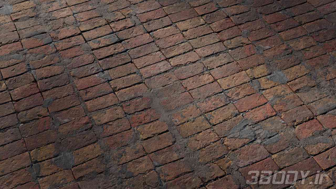 متریال آجر کف floor brick عکس 1